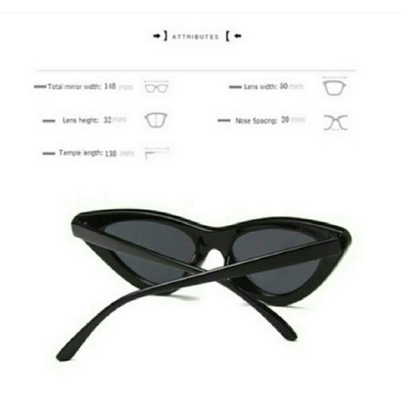 ✨NEW Retro Small Black Cat Eye Sunglasses✨ - Picture 5 of 7
